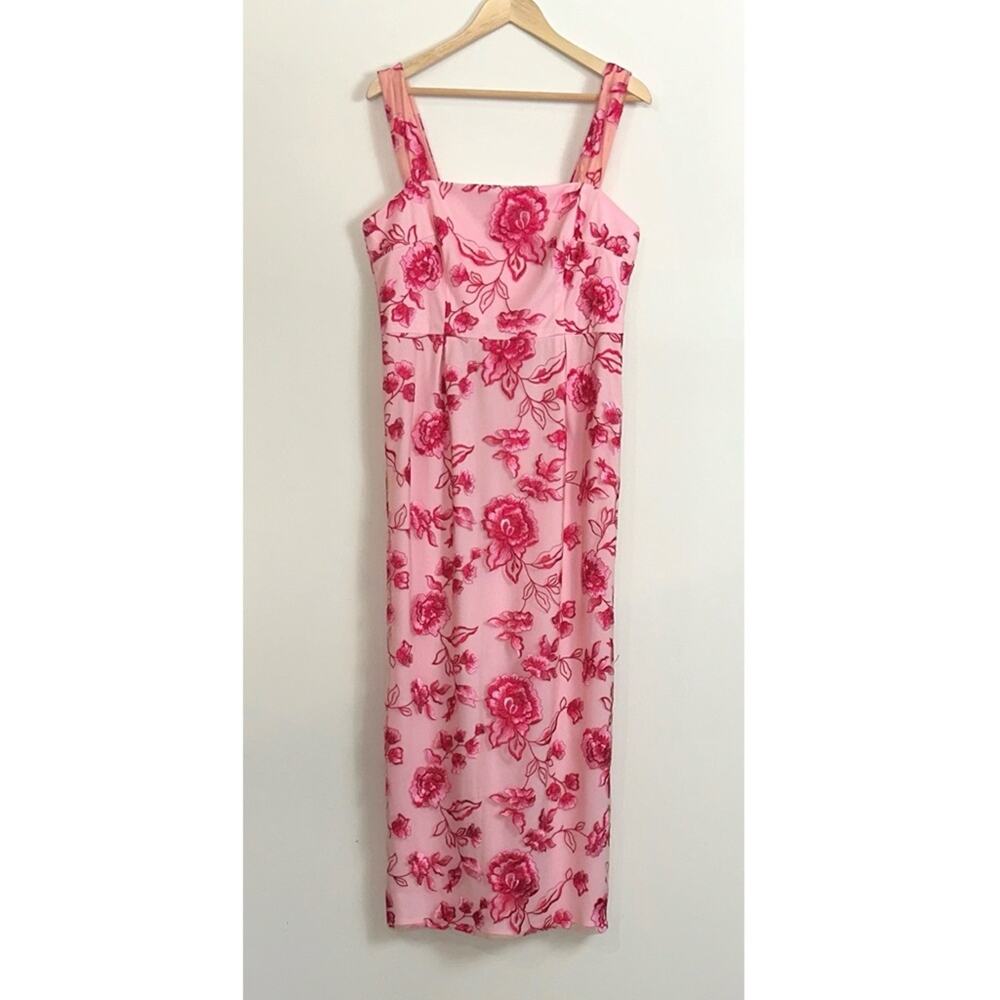 JS COLLECTIONS Julieta Ankle Sundress Gown in Rose Shadow/ Magenta - Picture 5 of 13